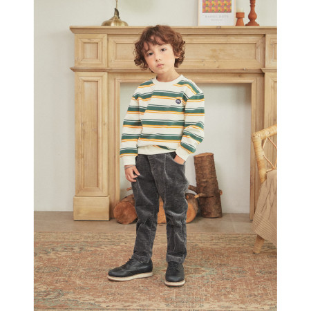 아더스트라이프티셔츠 아동 따뜻한 기모티셔츠 12072-100-0051-DGR