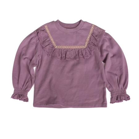 라일라티셔츠 아동 따뜻한 레이스프릴 기모티셔츠  12072-100-121