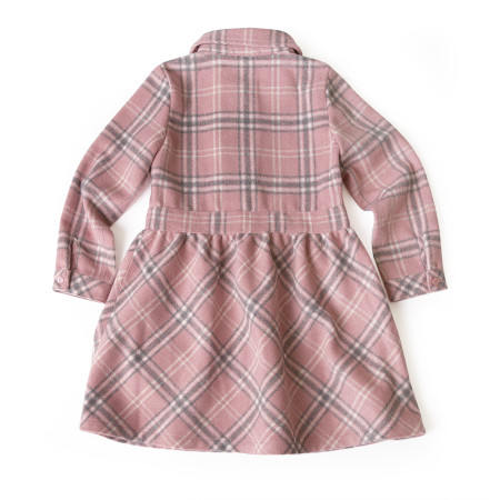 레이나체크원피스 아동 따뜻한 핑크 체크원피스 12072-130-041