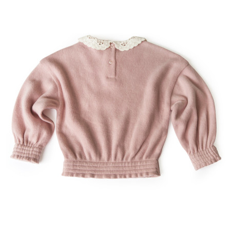 스칼렛기모티셔츠 아동 따뜻한 기모 레이스카라 티셔츠 12072-100-131-PK