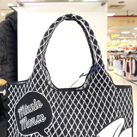 디즈니골프 캐릭터 니트 토트백 골프보조가방 블랙 여성 DL3LAJ002