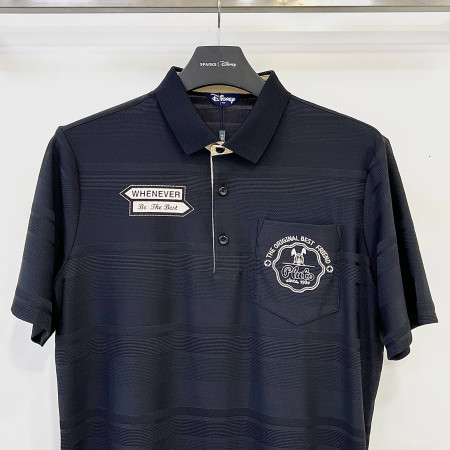 [행복한백화점][디즈니골프]포켓 반팔 카라 티셔츠 블랙 남성 DN2MTS032