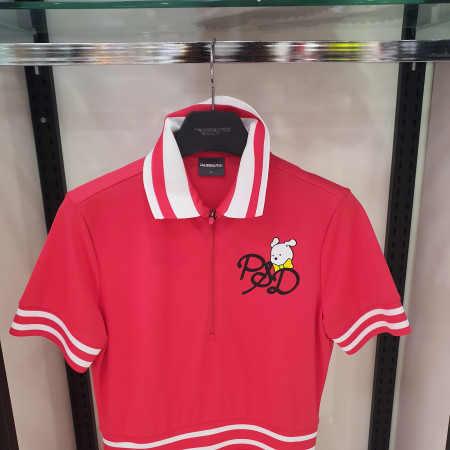 여성 기능성 골프웨어 허리 포인트 카라 원피스 P19MTO782M 체리