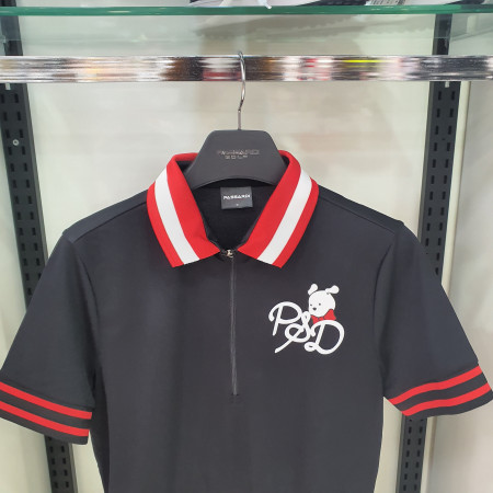 여성 기능성 골프 반팔 허리 포인트 카라 원피스 P19MTO782M 블랙