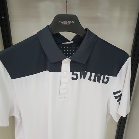 여성 요크 절개 배색 기능성 골프 필드웨어 반팔 티셔츠 Q19MTT077X 화이트