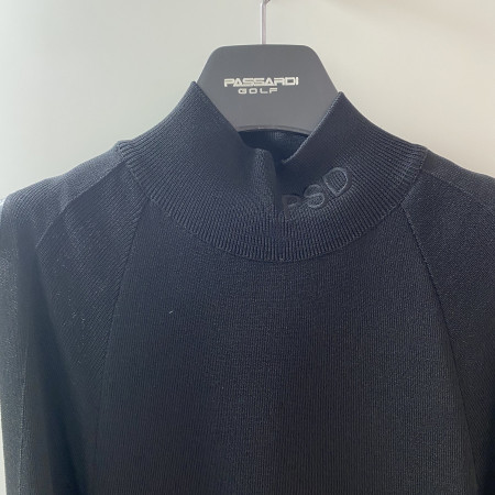 여성 골프 슬릿 포인트 골지 간절기 반목 니트 블랙 (P20SKP312M)