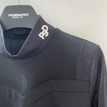 여성 골프 메쉬 긴팔 반목 티셔츠 블랙 (P20MTP157M)