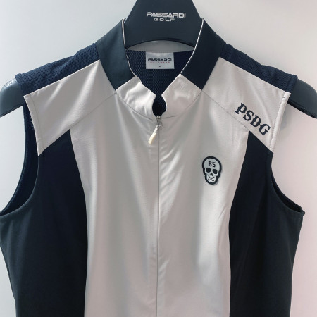 여성 골프 스컬 배색 민소매 원피스 베이지 (P20MWO781X)