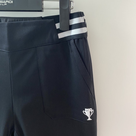 여성 골프 트리코트 밴드 세미팬츠 블랙 (P20MSL554M)