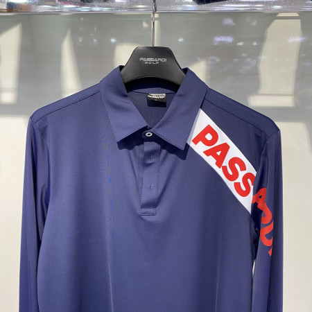 남성 골프 로고아트웍 냉감소매 고탄력 긴팔 카라 티셔츠 Q20MTY067M