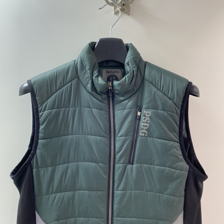 파사디 간절기 기능성 져지 배색 패딩 조끼 다크그린 남성Q20FWV641X