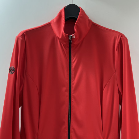 파사디 간절기 사선절개 홑겹 바람막이 점퍼 레드 여성 P22AWBS01M