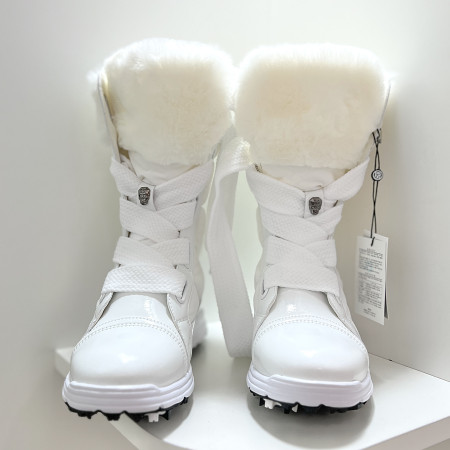 [파사디] 방한 중목 퍼 부츠 화이트 여성 겨울 골프화 PRWAE951M
