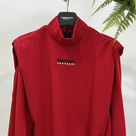 [행복한백화점][파사디] 뒷지퍼 반목 긴팔 티셔츠 레드 여성 P23FTP113M