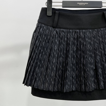 [행복한백화점][파사디] 스컬 주름 플리츠 스커트 블랙 여성 치마 P23FSK533X