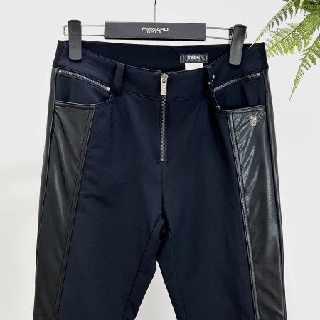 [행복한백화점][파사디] 소재MIX 약기모 일자핏 팬츠 블랙 여성 바지 P23FSL503X