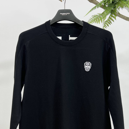 [행복한백화점][파사디] 인타샤 배색 라운드 니트 티셔츠 블랙 남성 Q23FKP212X