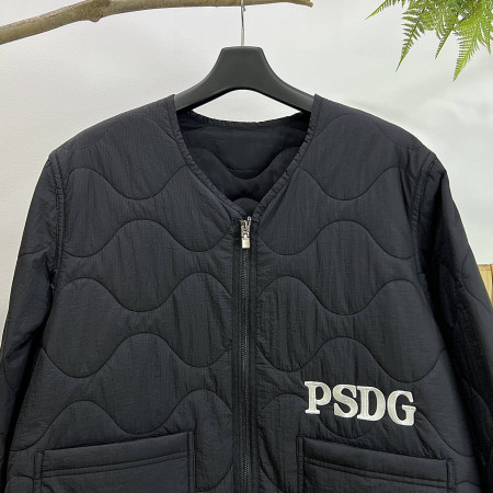 [행복한백화점][파사디] 간절기 물결 퀼팅 패딩 점퍼 블랙 남성 Q23FWJ601M