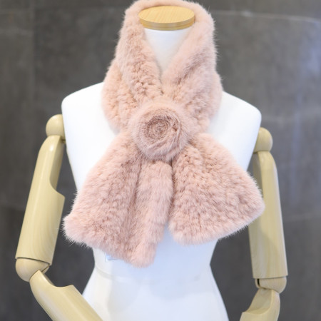 [행복한백화점][아날도바시니]스킨 밍크 장미 머플러