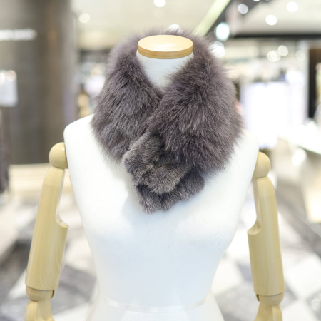 아날도바시니폭스 밍크 퍼 자석 머플러
