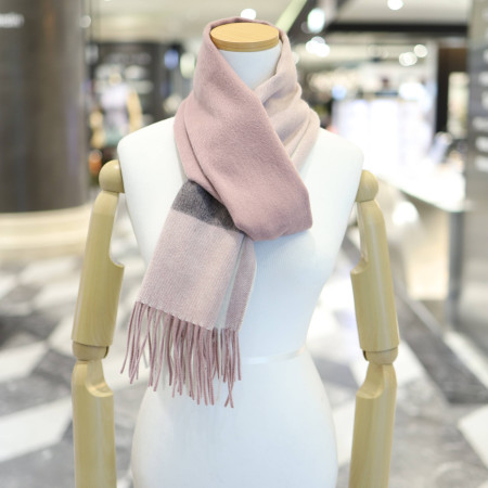 아날도바시니 레브 라인 배색 캐시미어 머플러