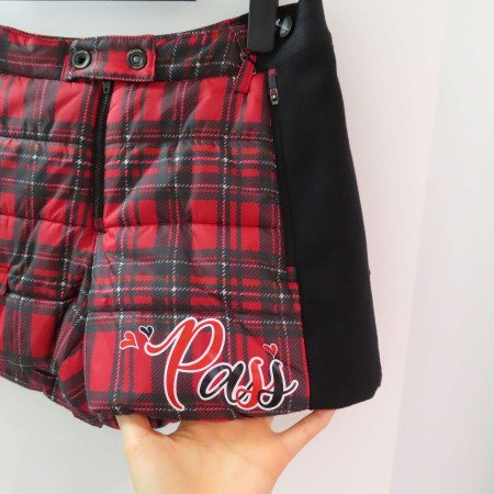 여성 골프 퀼팅 방풍 패딩 팬츠 반바지 레드 P18WSP593M