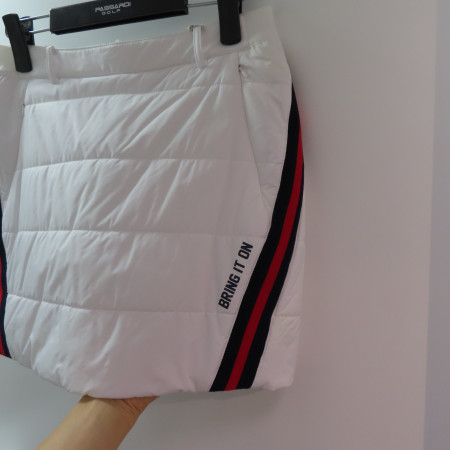 여성 골프 시보리 포인트 겨울 패딩 스커트 화이트 P18WSK553M