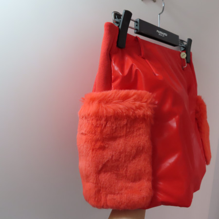 여성 골프 퍼 포켓 포인트 패딩 스커트 오렌지 P18WSK574M