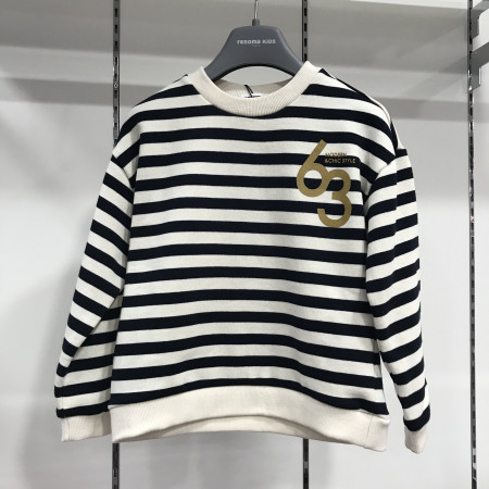 [레노마키즈] 남아 스트라이프 맨투맨 티셔츠 네이비 R1945T583