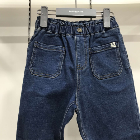 [레노마키즈] 여아 하이웨스트 보이 기모 데님 인디고블루 R1942Q230