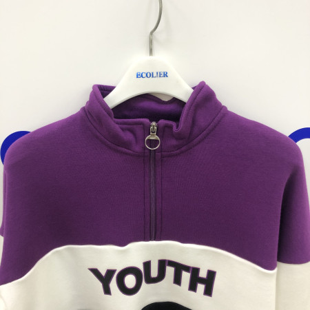 3색 배색 반목 집업 밍크티(퍼플) 19D1451