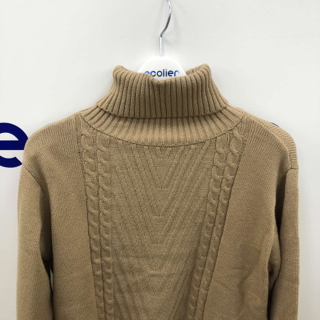 유니 케이블 목폴라 니트티(베이지) 19D5002