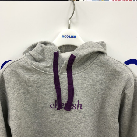 오버핏 볼륨소매 롱 후드티(그레이) 19D1461