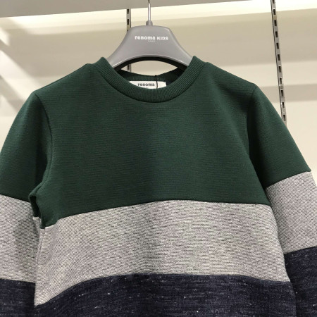 [레노마키즈] 남아 멀티 절개 배색 라운드 티셔츠 그린 R1942T122