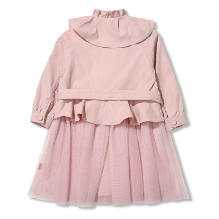 페리미츠 여아 로맨틱 레이어드 샤 스커트 발레리나 트렌치 코트 P2011C053 핑크