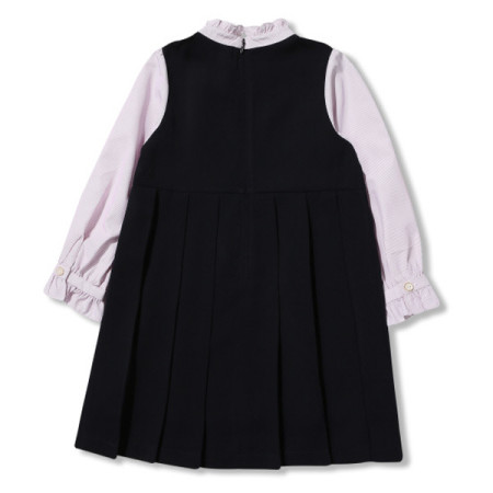 페리미츠 여아 로맨틱 프릴 블라우스 레이어드 원피스 P2011O655