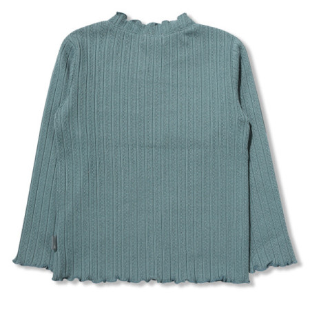 페리미츠 여아 로맨틱 골지 니트 플라워 긴팔 티셔츠 P2011T153