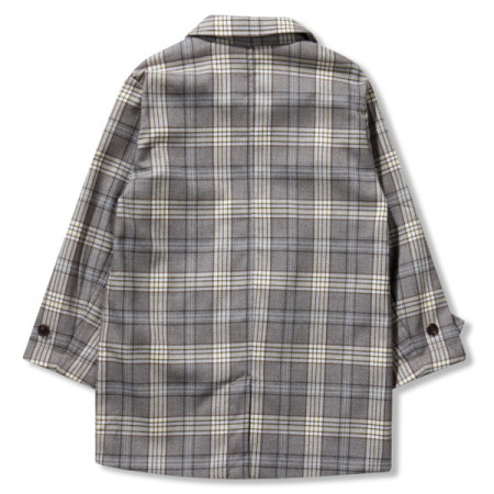 페리미츠 남아 캐쥬얼 체크 롱 코트 P2012C011