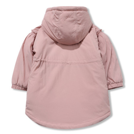 페리미츠 여아  베이직 후드 스트링 롱 사파리 야상 점퍼 P2015J551 핑크