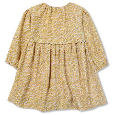 페리미츠 여아 내추럴 잔꽃 플라워 프릴 레이스 롱원피스 P2015O581 옐로우