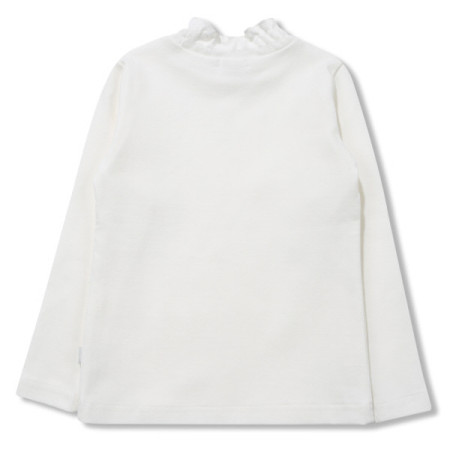 페리미츠 여아 라운드넥 반목 후라이스 긴팔 티셔츠 P2015T562 화이트