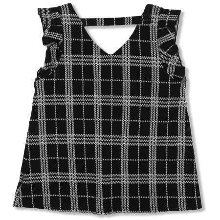 모던프릴체크원피스 블랙 (C1931O651)