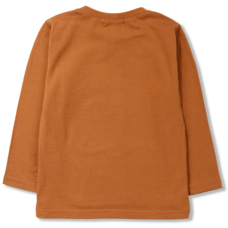 모던 그래픽 긴팔 라운드 티셔츠 브라운(C1931T105)