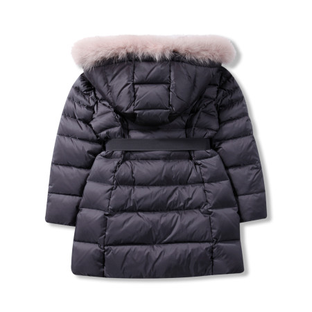 [레노마키즈]여아사틴딥그레이벨트다운 다크그레이(R1841F007)