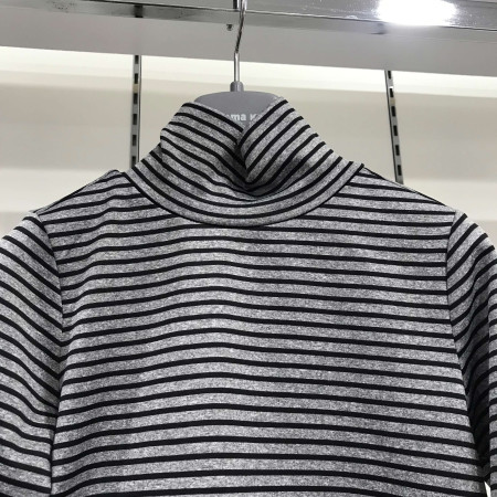 [레노마키즈] 남아 기능성 스트라이프 목폴라 티셔츠 멜란지 R1945T582