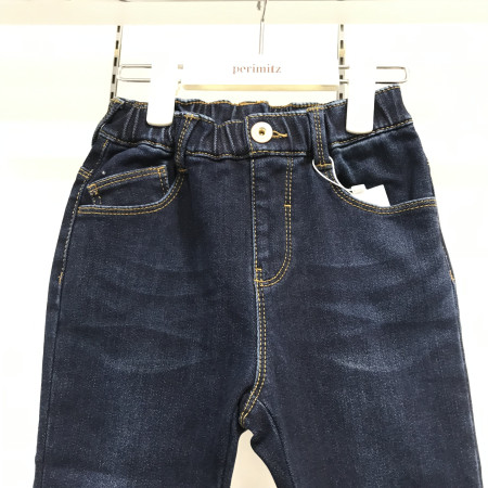 [꼬망스] 베이직 스판 데님 팬츠 기모 청바지 인디고블루 C1945Q511