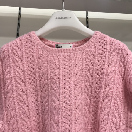 [꼬망스]  이베르 포그니 니트 조끼 핑크 C1945K577