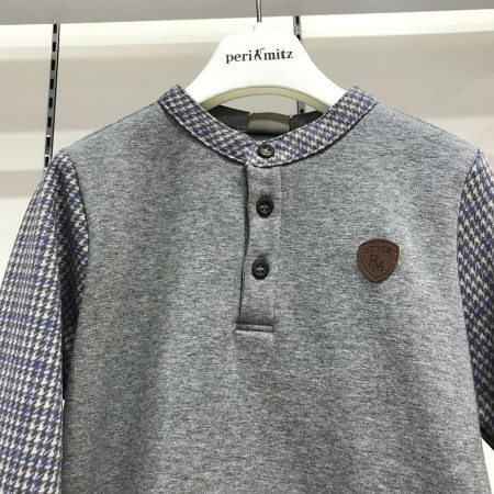 [페리미츠] 댄디 차이나카라 티셔츠 그레이 P1941T102