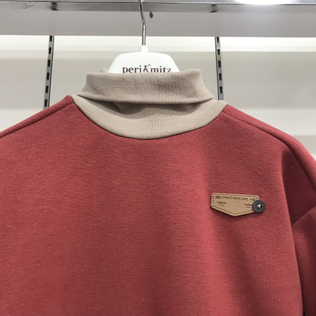 [페리미츠] 트렌디 터틀넥 티셔츠 레드 P1942T117