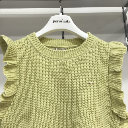 [페리미츠] 샤인 니트 조끼 라임 P1941K451